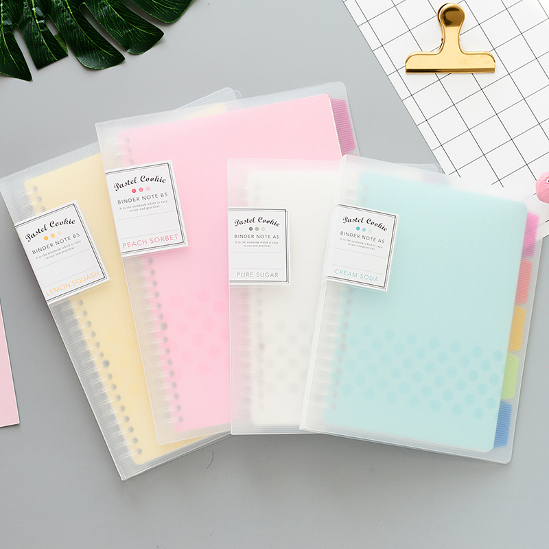 Binder A4 Lever - KOKUYO-새로운 빈티지 루스 리프 노트북, 파스텔