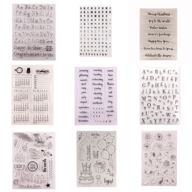 Rubber Date Stamp - 날짜, 주, 월, 숫자, 기호, 고무