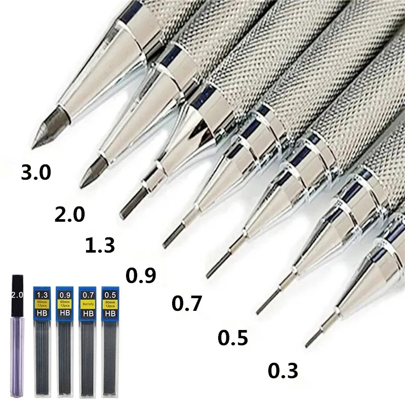 Mechanical Pencil 0.3 - 금속 기계식 연필 0.3 0.5 0.7