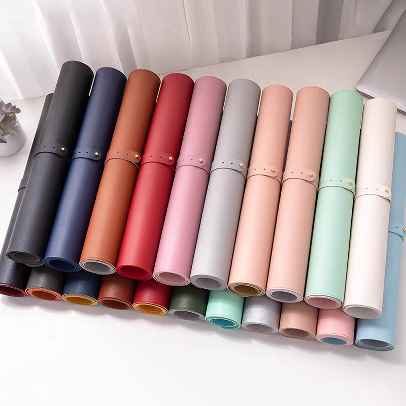 Leather Desk Pad - 부드럽고 접이식 테이블 매트 – 사무실