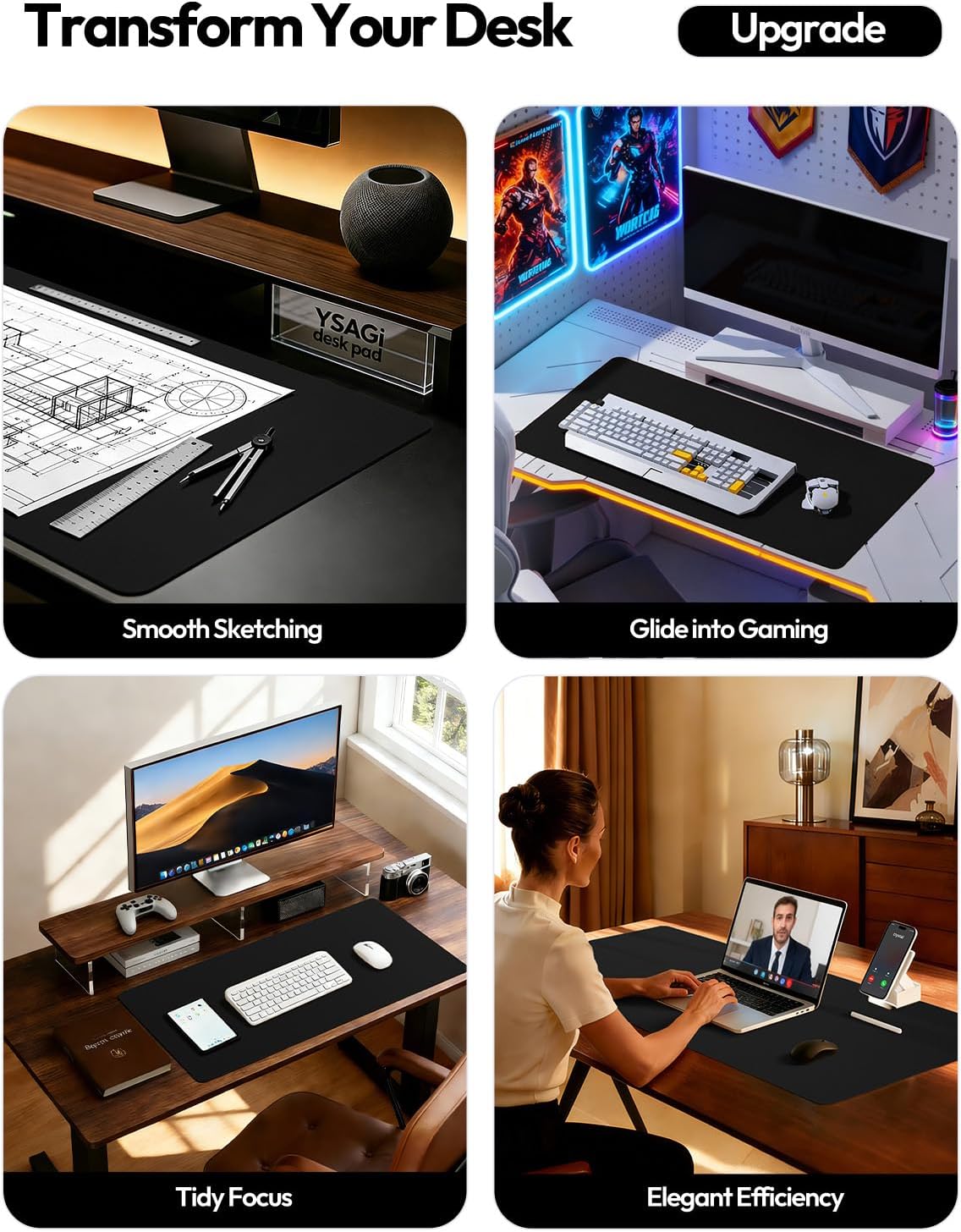 대형 PU 가죽 데스크 패드 보호대 (사무실 및 가정용 - Leather Desk Pad 리뷰 및 가격