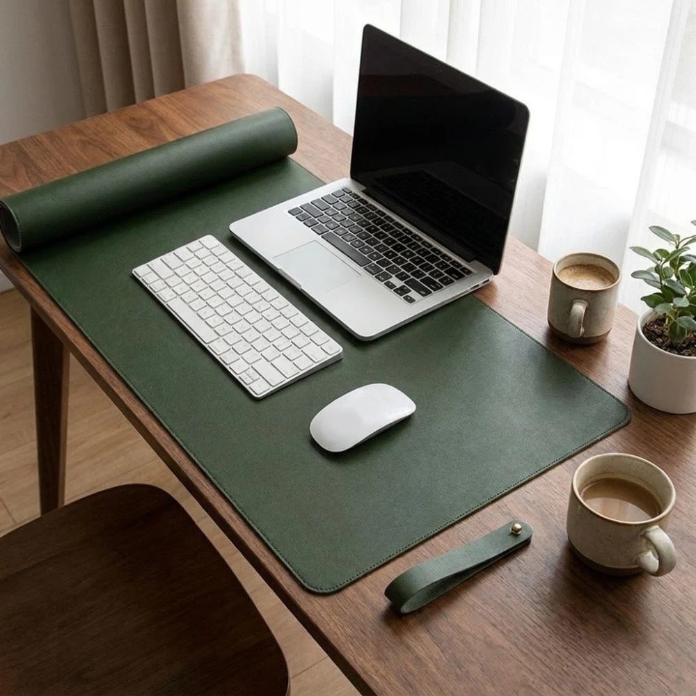 PU 가죽 양면 데스크 매트 방수 부드러운 접이식 마우 - Leather Desk Pad 리뷰 및 가격