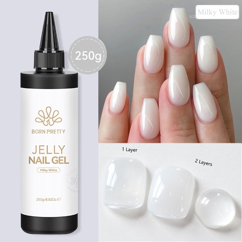 BORN PRETTY 250g 젤리 밀키 화이트 핑크  - Gel Refill Pack 리뷰 및 가격